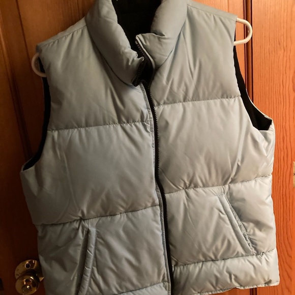 J.Percy Reversible Black Puffy Down & Fleece Vest, Women's M - Picture 2 of 2